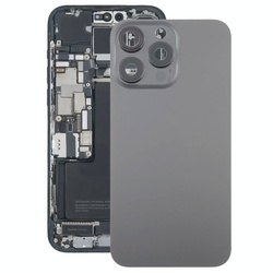 Tylne szkło / plecki / panel / pokrywa baterii do iPhone 15 Pro A2848 / A3101 / A3102 / A3104 Black Titanium