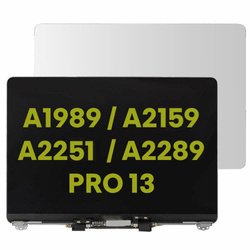 Skrzydło matryca klapa ekran wyświetlacz LCD do Apple MacBook Pro 13 A1989 A2159 A2289 A2251SILVER
