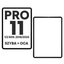 Szyba + OCA do wyświetlacza iPad Pro 11 2018/2020 - A1980 / A2013 / A1934 / A1979 / A2228 / A2068 / A2230 / A2231