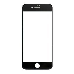 Szybka + ramka + klej OCA iPhone 7 Czarna - A1660 / A1778