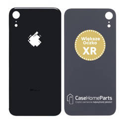 Tylne szkło iPhone XR Czarny - większe oczko - A1984 / A2105 / A2106 / A2108