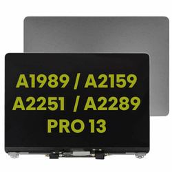 Skrzydło matryca klapa ekran wyświetlacz LCD do Apple MacBook Pro 13 A1989 A2159 A2289 A2251 SPACE GRAY