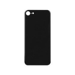 Tylne szkło iPhone SE 2020 / SE 2022 standardowe oczko Black - A2275 / A2296 / A2298