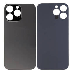Tylne szkło / plecki / panel iPhone 14 Pro Max Black Big Hole - A2651 / A2893 / A2894 / A2896 / A2895
