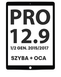 Szyba + OCA do wyświetlacza iPad Pro 12.9 1/2 GEN. 2015 / 2017 Czarny