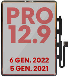 Szyba z dotykiem + OCA do wyświetlacza iPad Pro 12.9 (2022) 6 gen. / iPad Pro 12.9 (2021) 5 gen. A2378 / A2461 / A2379 / A2462 / A2436 / A2764 / A2437 / A2766