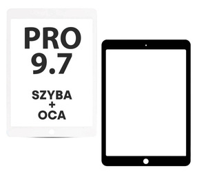 Szyba + OCA do wyświetlacza iPad Pro 9.7 A1673/ A1674 / A1675 White