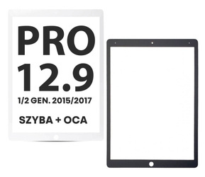 Szyba + OCA do wyświetlacza iPad Pro 12.9 1/2 GEN. 2015 / 2017 Biały