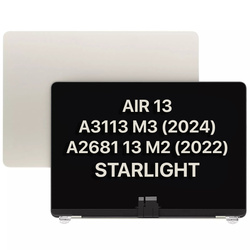 Skrzydło matryca / ekran LCD / wyświetlacz / klapa do MacBook Air 13 M2 A2681 / MacBook Air 13 M3 A3113 Starlight