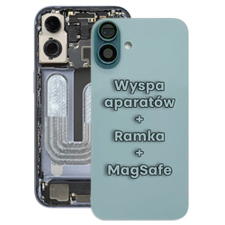 Tylne szkło / plecki / panel / pokrywa baterii do iPhone 16 A3081 / A3286 / A3287 / A328 Turkusowy / teal