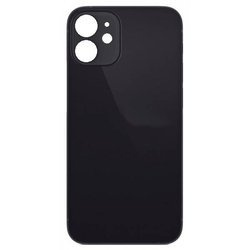 Tylne szkło / panel iPhone 12 Mini Czarny - większe oczko - A2176 / A2398 / A2399 / A2400