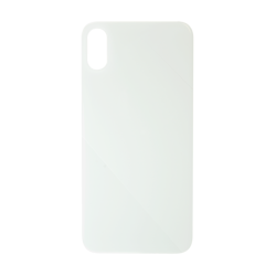 Tylne szkło iPhone X Silver - większe oczko - A1865 / A1901 / A1902