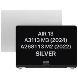 Skrzydło matryca / ekran LCD / wyświetlacz / klapa do MacBook Air 13 M2 A2681 / MacBook Air 13 M3 A3113 Silver
