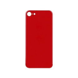 Tylne szkło iPhone SE 2020 / SE 2022 standardowe oczko Red - A2275 / A2296 / A2298