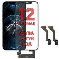 Szybka + dotyk + OCA do iPhone 12 Pro Max A2342 / A2410 / A2411 / A2412