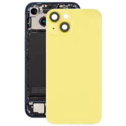 Tylne szkło z logo / plecki / klapka baterii / panel + MagSafe + zatrzaski + oczka aparatu do Apple iPhone 14 Yellow A2649 / A2881 / A2882 / A2884 / A2883